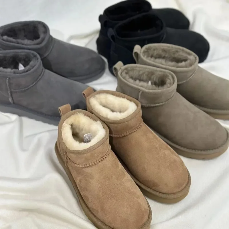 New style women's wool slippers warm thick-soled wool slippers women's slippers women's boots sheepskin slippers women's shoes