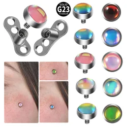 Titanium Flash Film Surface Piercing Dermal Anchor Microdermals Piercing Perforation Accessories Micro Skin Diver Jewelry 16G
