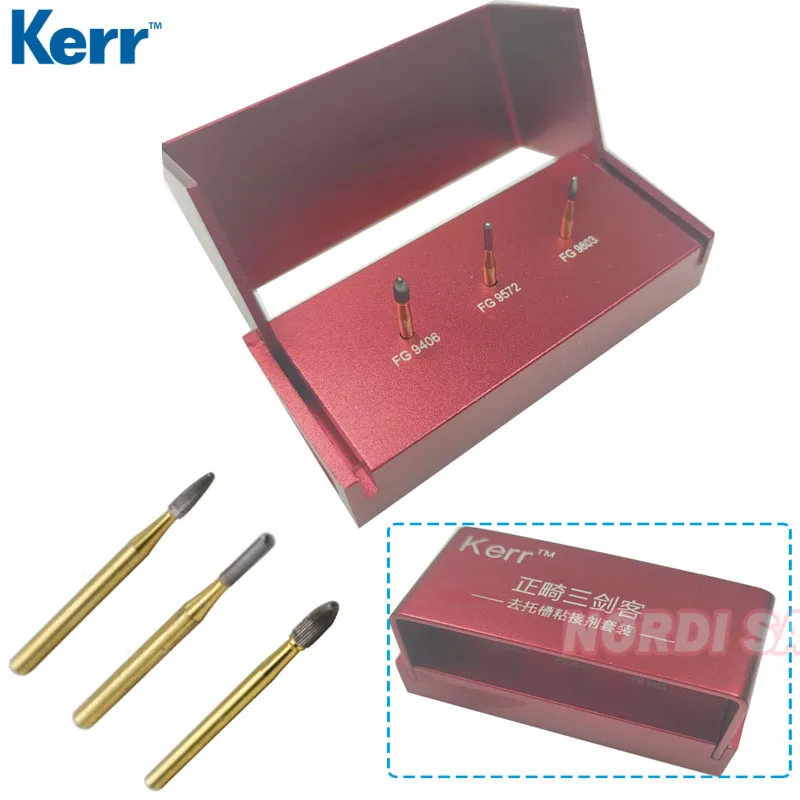 3Pcs/Set KERR Orthodontic Three Musketeers Dental Orthodontic Bracket Removal Adhesive Set Resin Gringing &Polishing Heads