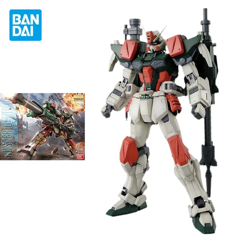 Bandai Original Gundam Model Kit Anime Figure MG 1/100 GAT-X103 Buster Gundam Action Figures Collectible Toys Gifts for Kids