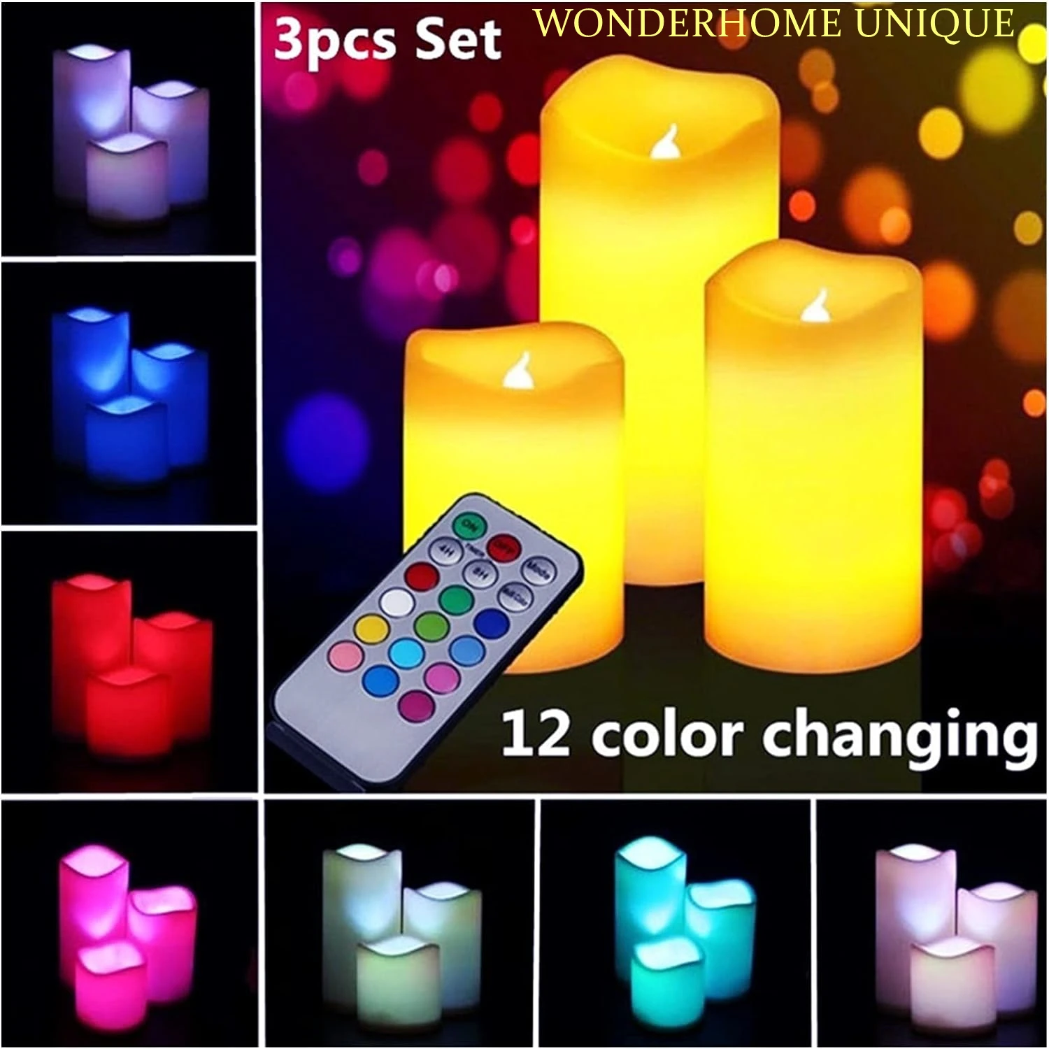 Flameless Led Candle Light LED Tea Light with RGB Remote Control Timer Night Light for Home Party Christmas Wedding Decoration