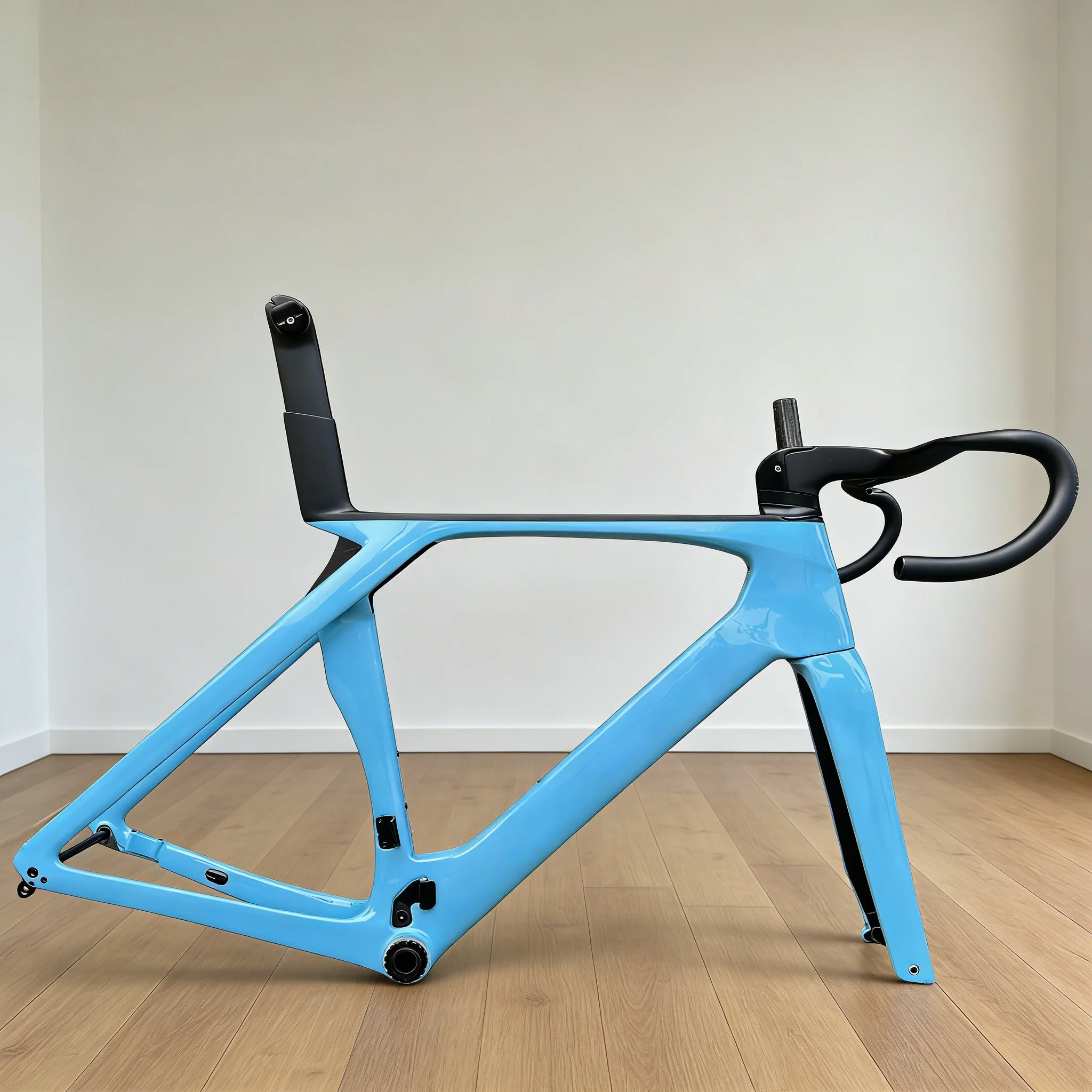 

Brand new Gen7 road carbon fiber bicycle frame, disc brake carbon fiber bicycle frameset, T47 blue road carbon fiber aero frame.