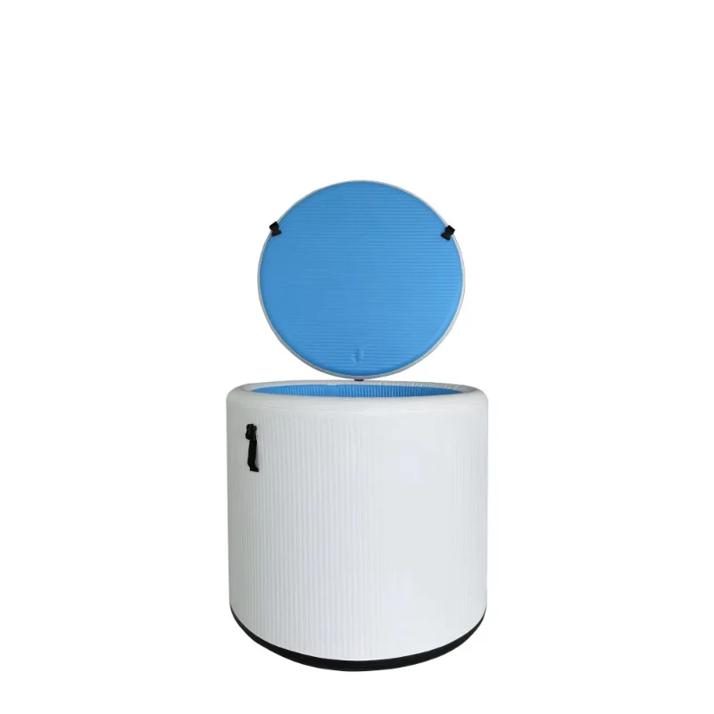 ZJ New Shape Ice Bucket Recycled Bathtub Gray Blue Plastic Custom Outdoor Cold Water Spa Bathtub