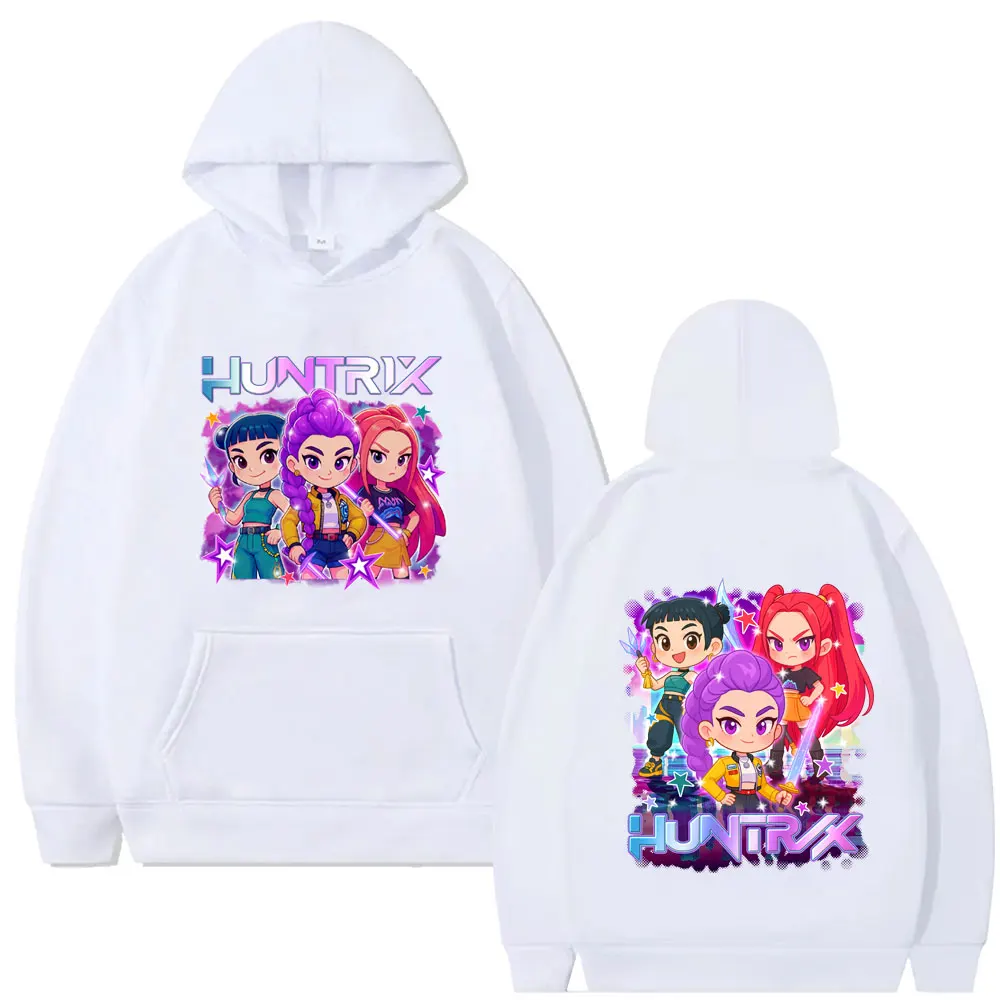 Movie KPop Demon Hunters Rumi Mira Zoey Graphic Print Hoodie Men Women Fashion Casual Oversized Sweatshirt Male Fleece Hoodies