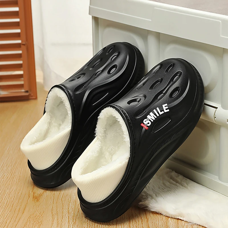 YRZL 2025 Zapatillas para Hombre Cálido Invierno Térmico Antideslizante Zapatos de Casa Interior Exterior Ligero Cómodo Slip On Zapatillas para Hombre