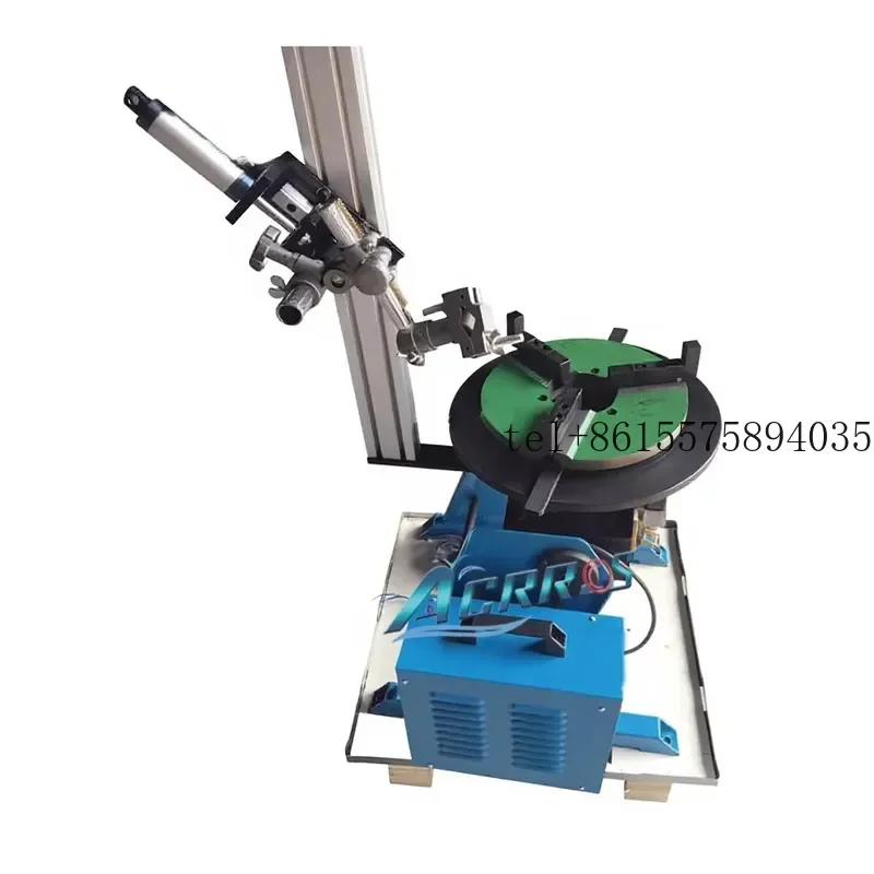 hot Timer Pneumatic Torch Holder Work Table Diam 400mm Flange Steel Tank Load 200kg MIG Welding Positioner New High