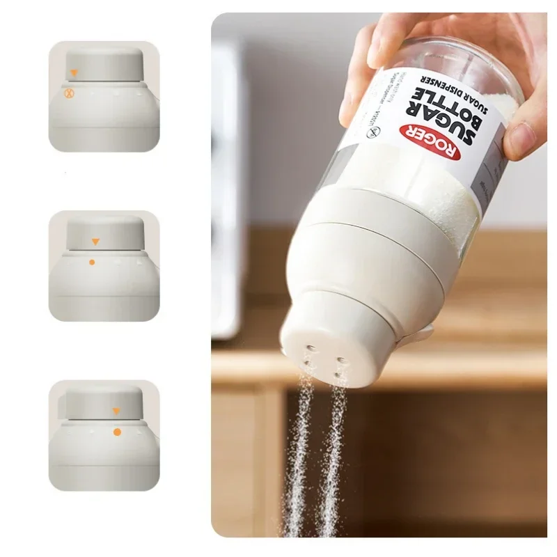 250ml Quantitative Seasoning Shaker, Multi - Function Salt/Sugar Dispenser, Dust - Proof Kitchen Spice Jar (Multi - Opening)