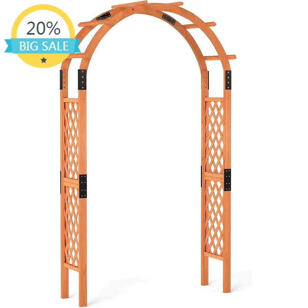 

93 Wooden Garden Arbor Trellis for Climbing Plants, Outdoor Archway, Perfect for Weddings and Garden Parties
