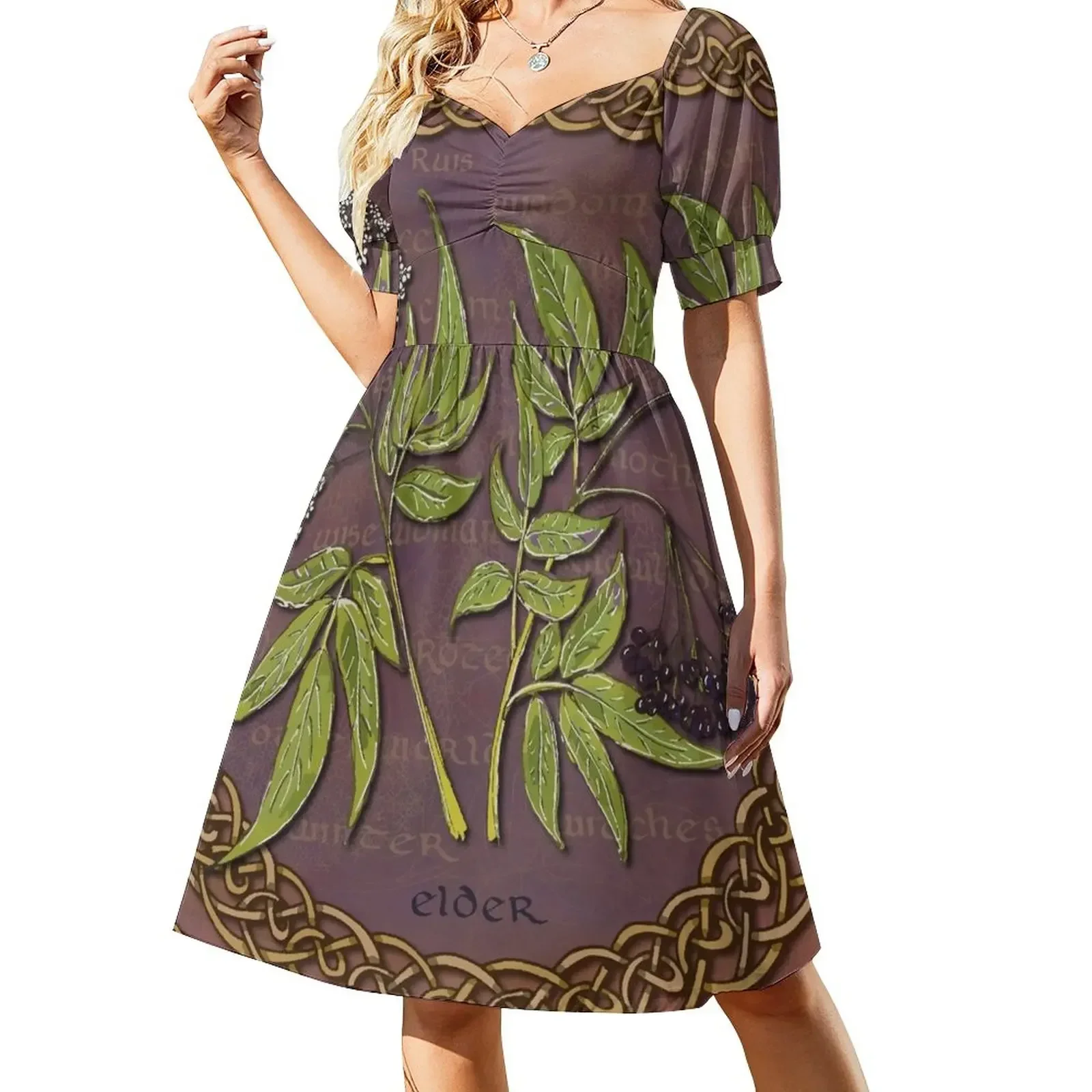 

Celtic Elder Short-Sleeved Dress elegant dresses plus sizes beach outfits for women Women's summer dress prom dresses Dress