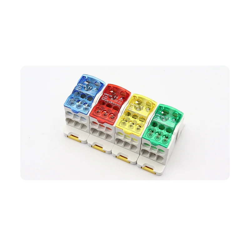 Distribution Box One In Several Out Power Wire Electrical Connector Junction Din Rail Terminal Block UKK 80A/125A/160A/250A/400A