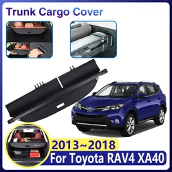 for Toyota RAV4 XA40 2013~2018 Car Trunk Curtain Cargo Cover Retractable Security Luggage Storage Mat Rear Boot Tray Accessories