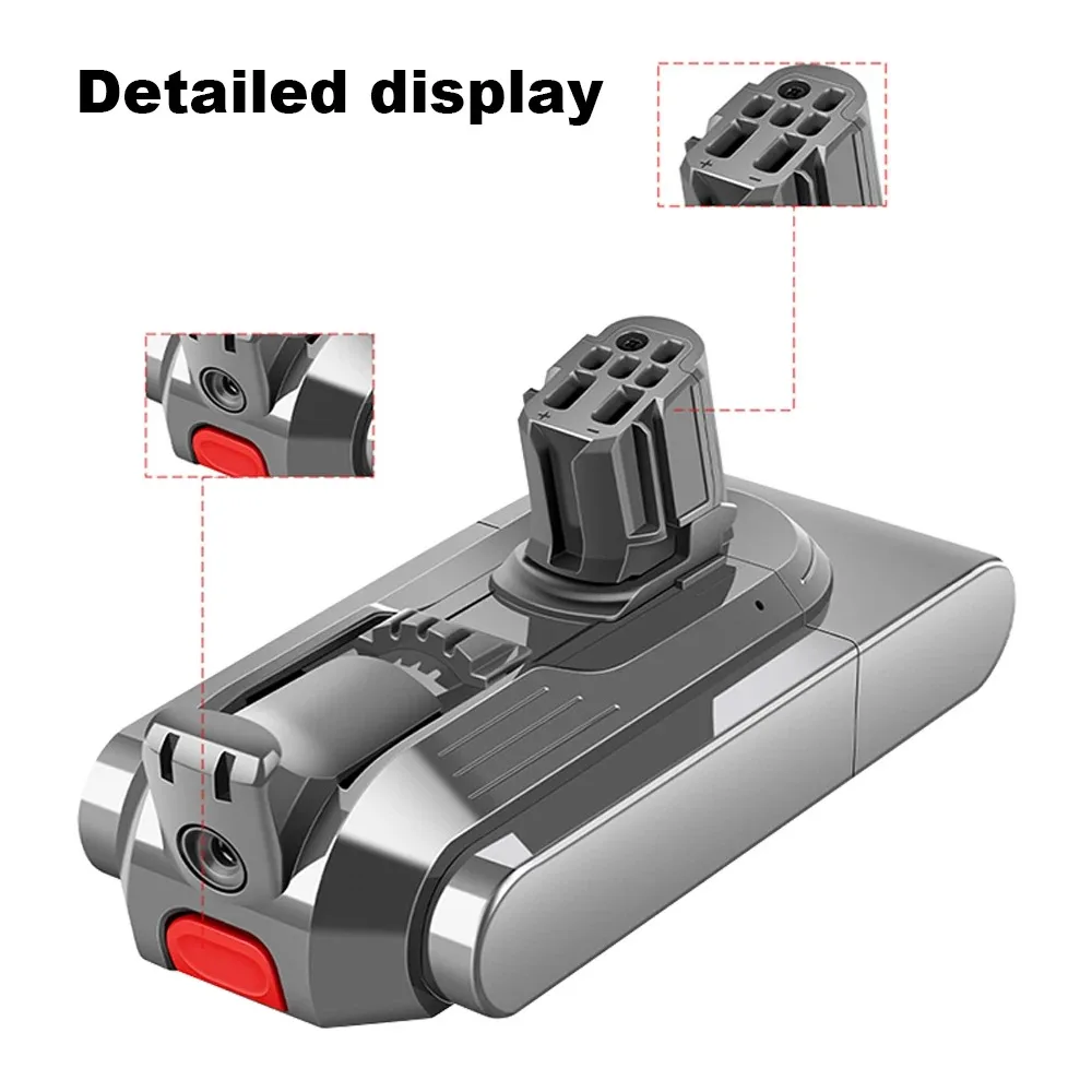 Newest 25.2V 6000mAh Battery for Dyson V12 Detect Slim Serise Cordless Vacuum Cleaner Compatible  Models SV20, SV30, SV35, SV46