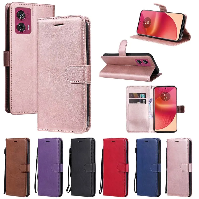 Book Case For Motorola Moto Edge 50 Pro 40 Neo X50 Ultra G 04 13 14 22 23 24 32 34 42 52 53 54 62 73 84 85 E32 E22i Phone Cover