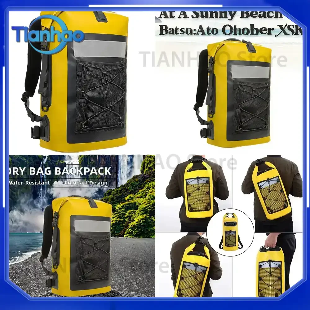 Waterproof PVC Dry Bag Backpack for Men and Women for Travel Kayaking Beach Boating Outdoor Adventure
