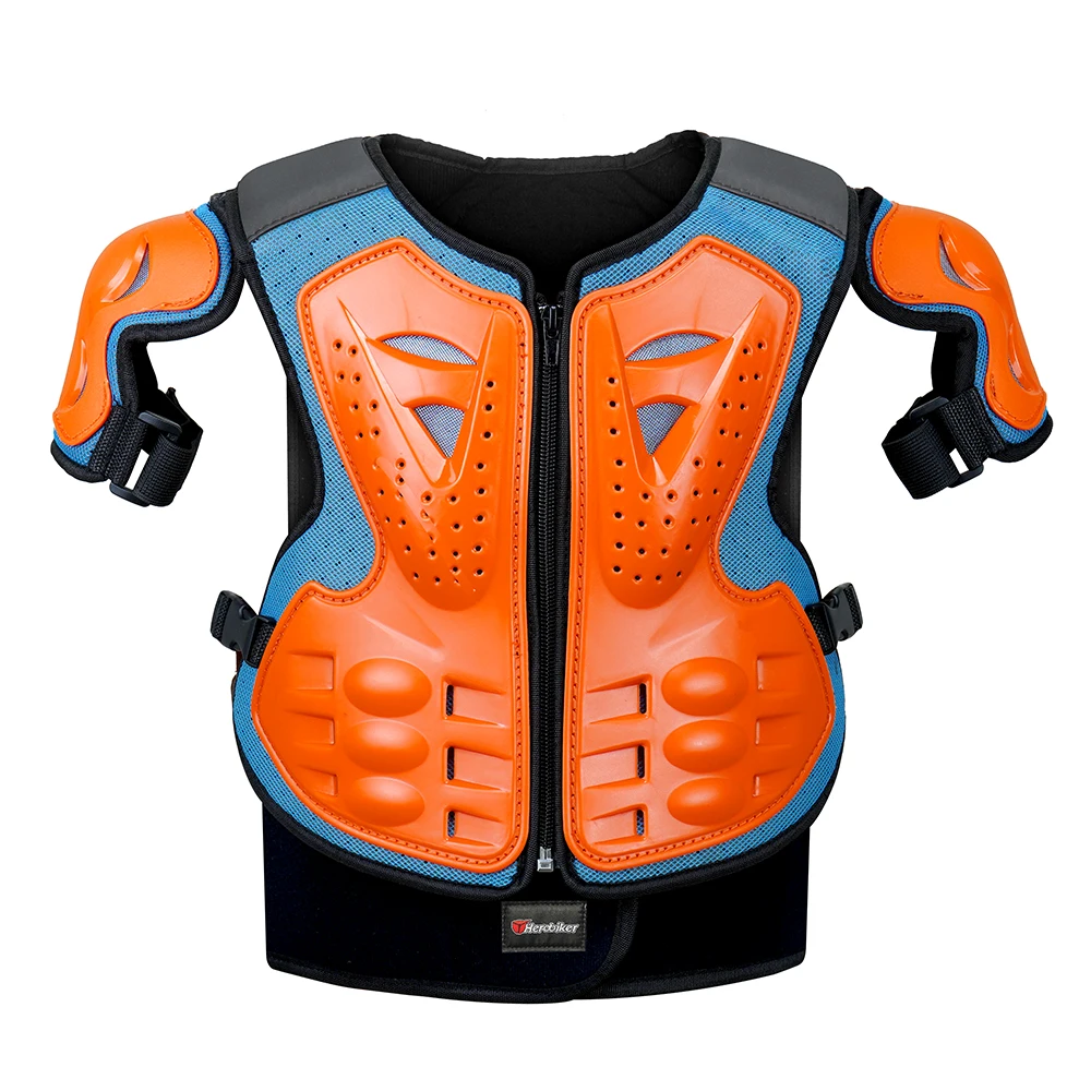 Kid's Motorcycle Armor Vest Protection Motocross Body Armor Jacket Protective Armors Riding Kneepads Moto Full Armor Children image 3