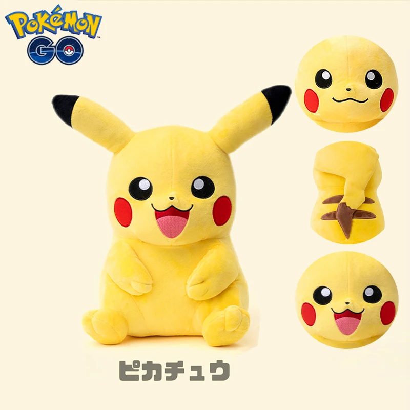 Original Pokemon Smile&Laugh Pikachu Plush Toy 25-75cm Kawaii Stuffed Anime Cute Soft Cotton Doll Pillow Kid Birthday Gift Girls