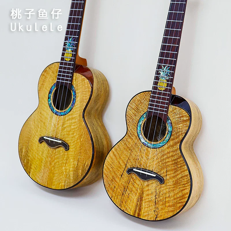BRIGHT SUN UKC-6 Ukulele Hawaii Guitar Tiger Stripe Mango Wood Full-Size High-End Fingerstyle Ukulele