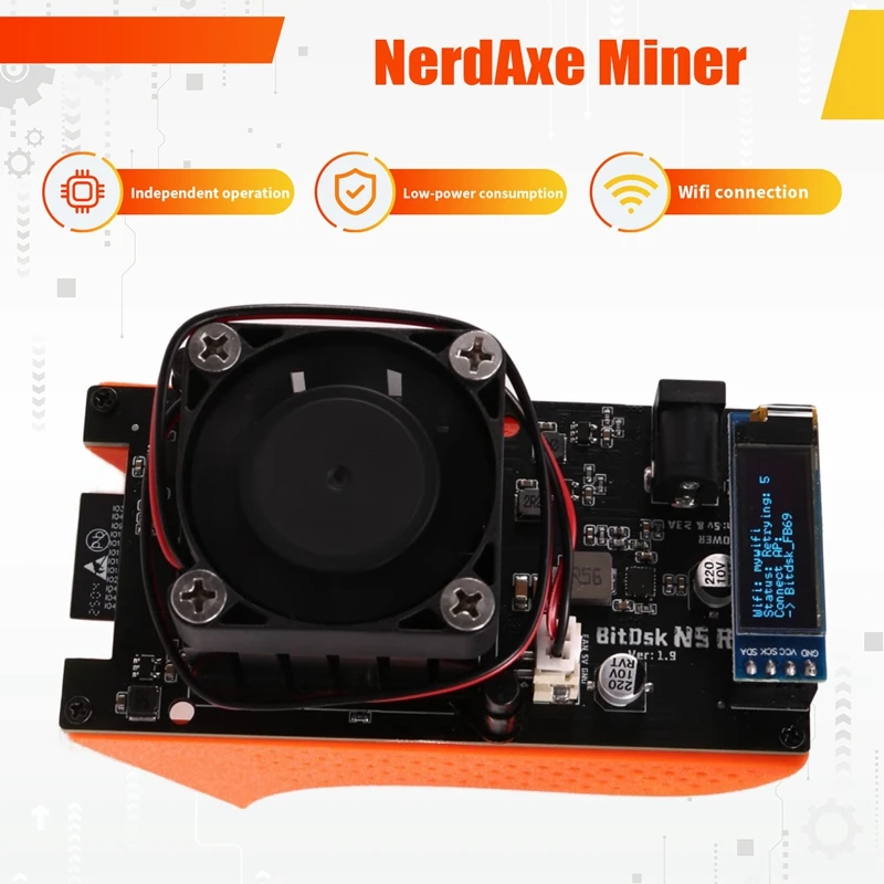 

Bitaxe Miner BM1397 200Gh/S Bitcoin Solo Miner Crypto Miner AU PLUGJAS