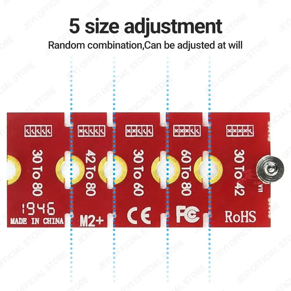 JEYI M.2 NGFF NVME SSD Extension Bracket Transfer 2230 2242 2260 2280 Length Extend Adapter Bracket Card Plate Change Long Size