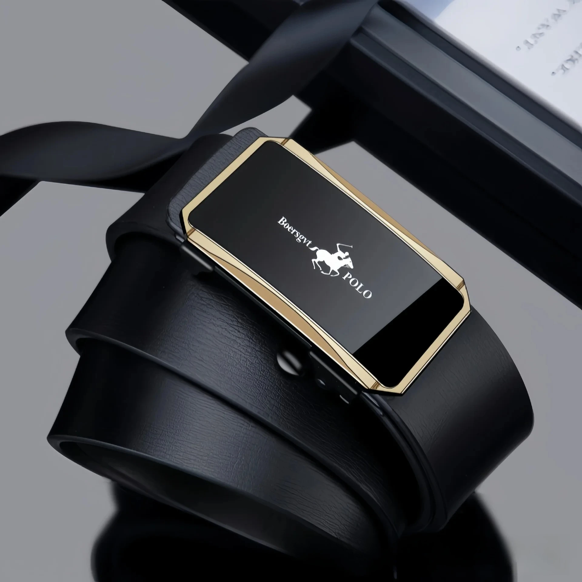 حزام جلد أوتوماتيكي بخيط داخلي للرجال لعام 2025 - حزام خصر من جلد البقر الأصلي الفاخر بدون طرف للأعمال وغير الرسمية