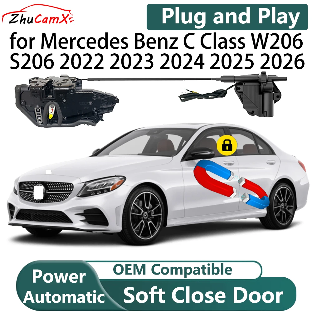 

for Mercedes Benz C Class W206 S206 2022-2026 Car Auto Smart Electric Soft-Close Closing Closer Power Door Latch Kit System