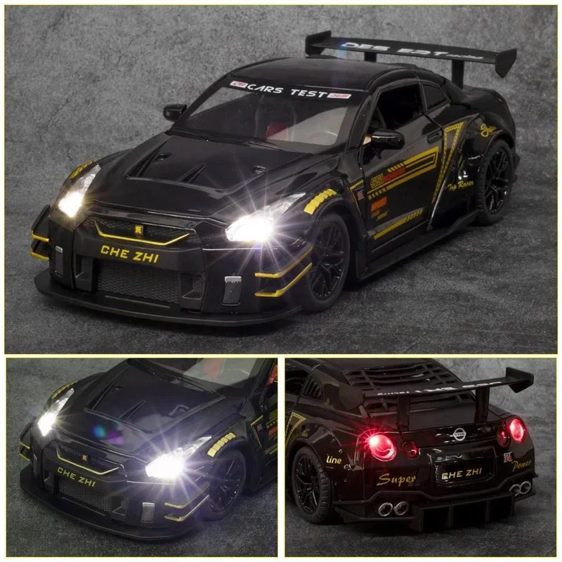1:24 Nissan GTR R35 Sportwagen Diecasts Speelgoed Voertuigen Metalen Speelgoed Auto Model Simulatie Pull Back Collection Kinderen Speelgoed