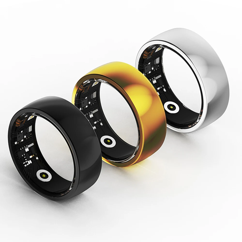 

Smart Ring Men Women Heart Rate Blood Pressure Sleep Health Monitor 5ATM Waterproof Remote Camera Finger Rings