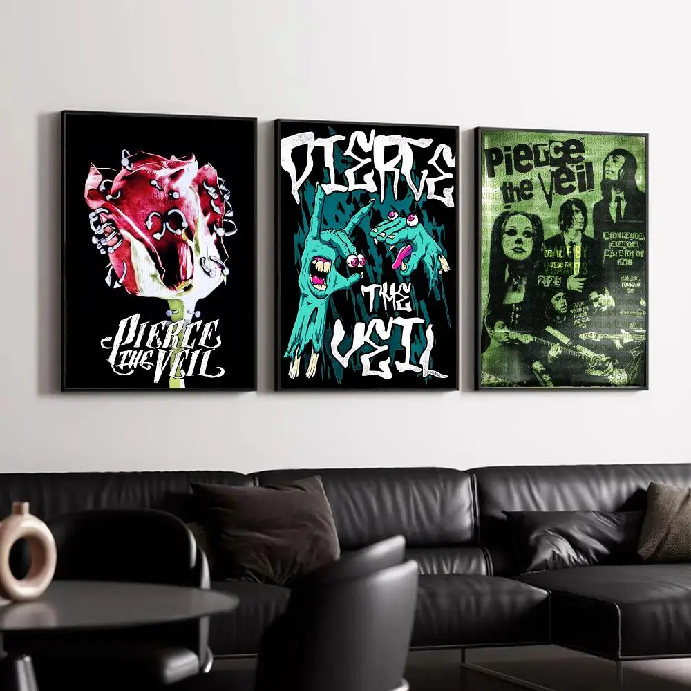 band Pierce The Veil Poster Trendy Classic hot HD Self-Adhesive Waterproof Art Poster Room Decor New Arrival On Sale