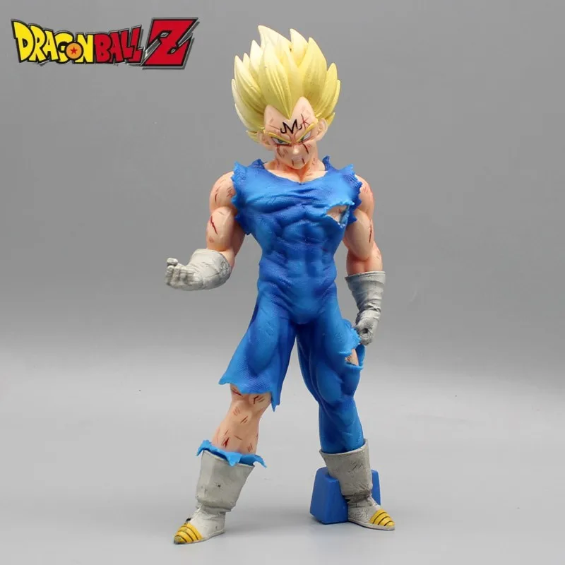 20cm Dragon Ball Majin Vegeta bitwy uszkodzenia figurki Anime Vegetagk niebo Pvc kolekcja Model figurki zabawka do dekoracji prezent