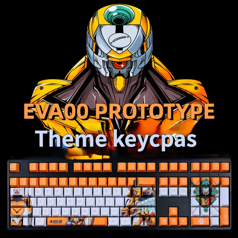 108 chaves EVA00 PROTÓTIPO エウンゲリオン anime Tema cor keycap Cereja teclado mecânico PBT material de Perfil cap