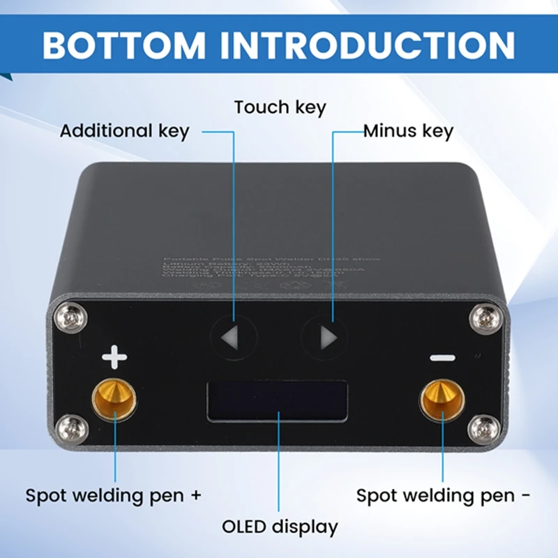 Agoal DH30 Handheld Spot Welder Portable Miniature 18650 Bumper Welder With Rechargeable Lithium Battery Spot Welder