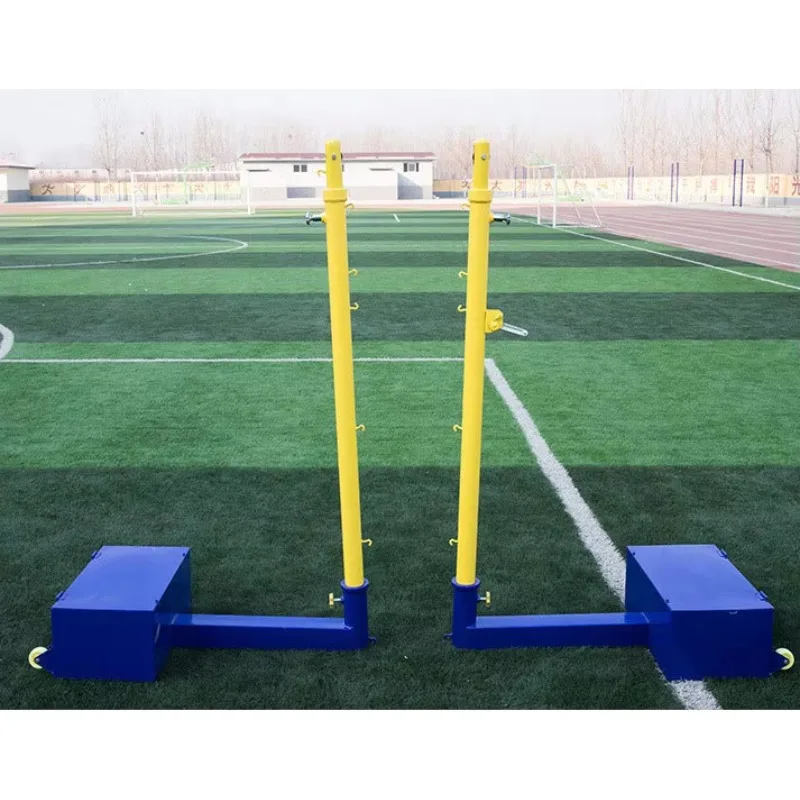 Adjustable Height 1.55m-2.43m Movable Multi-Function Badminton Pole Volleyball Tennis Pole Badminton Net Stand