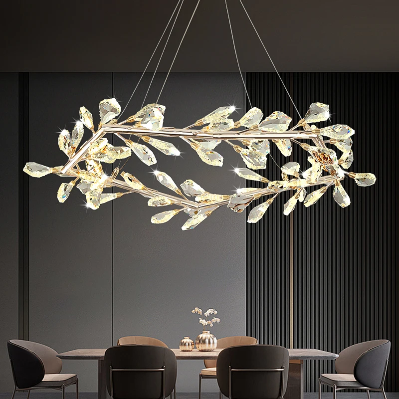 Lamps Nordic Simple Lighting Room Decoration Lighting Branch Chandelier Crystal Ceiling Light LED Lighting Home