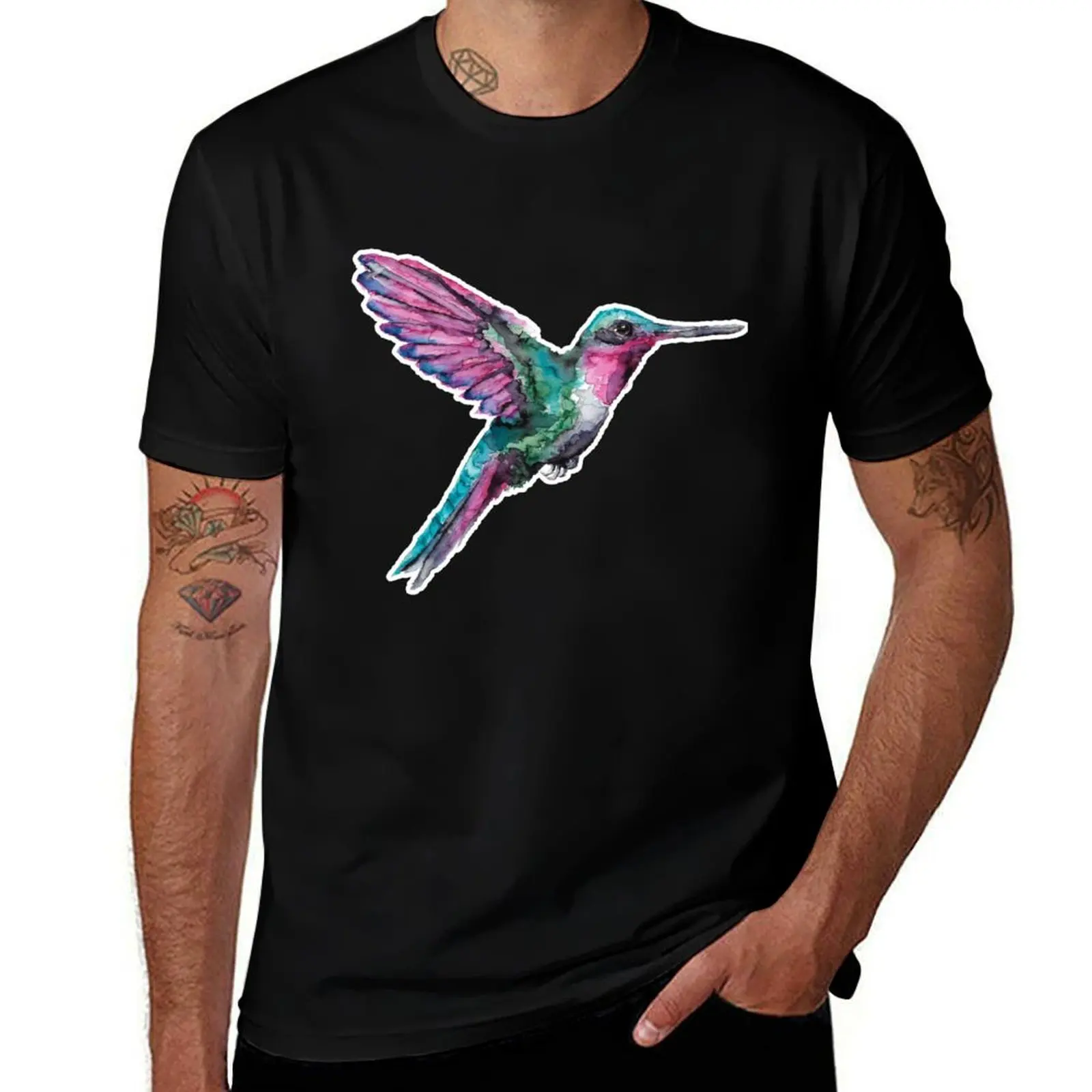 

Watercolor Hummingbird T-Shirt graphic t shirt vintage designer shirts Louboutins cute clothes men clothes