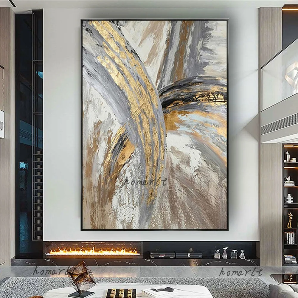 

Handmade Large Decorative Painting Modern Abstract Oil Painting Hand Painted Office Home Wall Art Abstract Textured Canvas Art