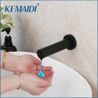 KEMAIDI Matte Black 500ml Automatic Soap Dispenser Touchless Sensor Hand Sanitizer Big Shampoo Detergent Dispenser