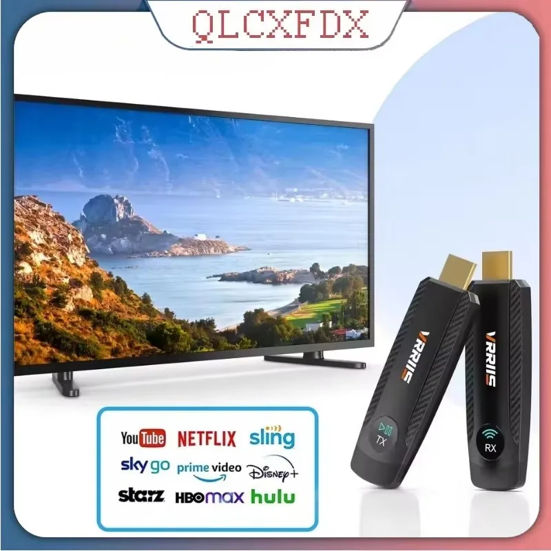 ไร้สาย HDMI เข้ากันได้กับ TV Stick Transmission เครื่องส่งสัญญาณและตัวรับสัญญาณ Extender แสดงผล แบ่งปันสําหรับกล้อง PC Typec ไปยังทีวี
