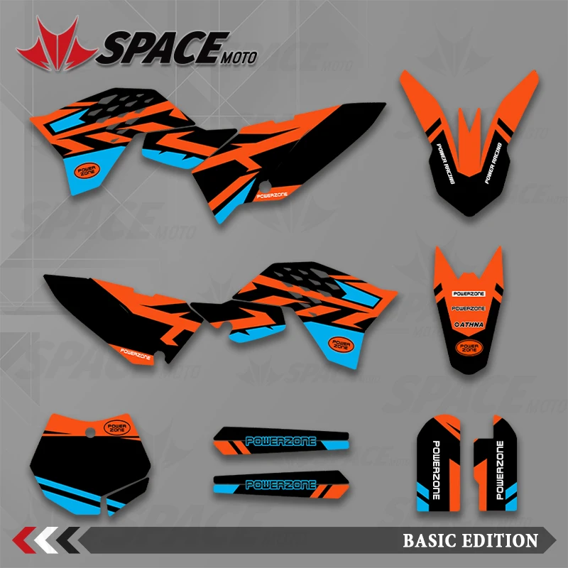 

SPACE MOTO графический фон наклейки наклейки мотоцикл для KTM 09-15SX65