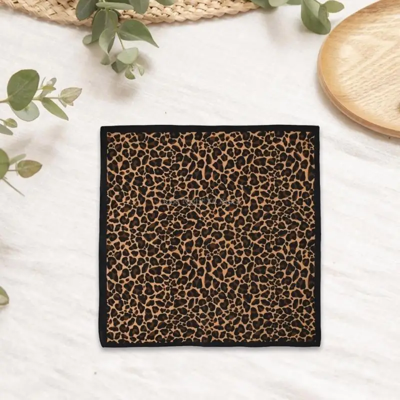 Comfortable Leopard Pattern Headscarf Simple Street Head Scarf Personality Scarf