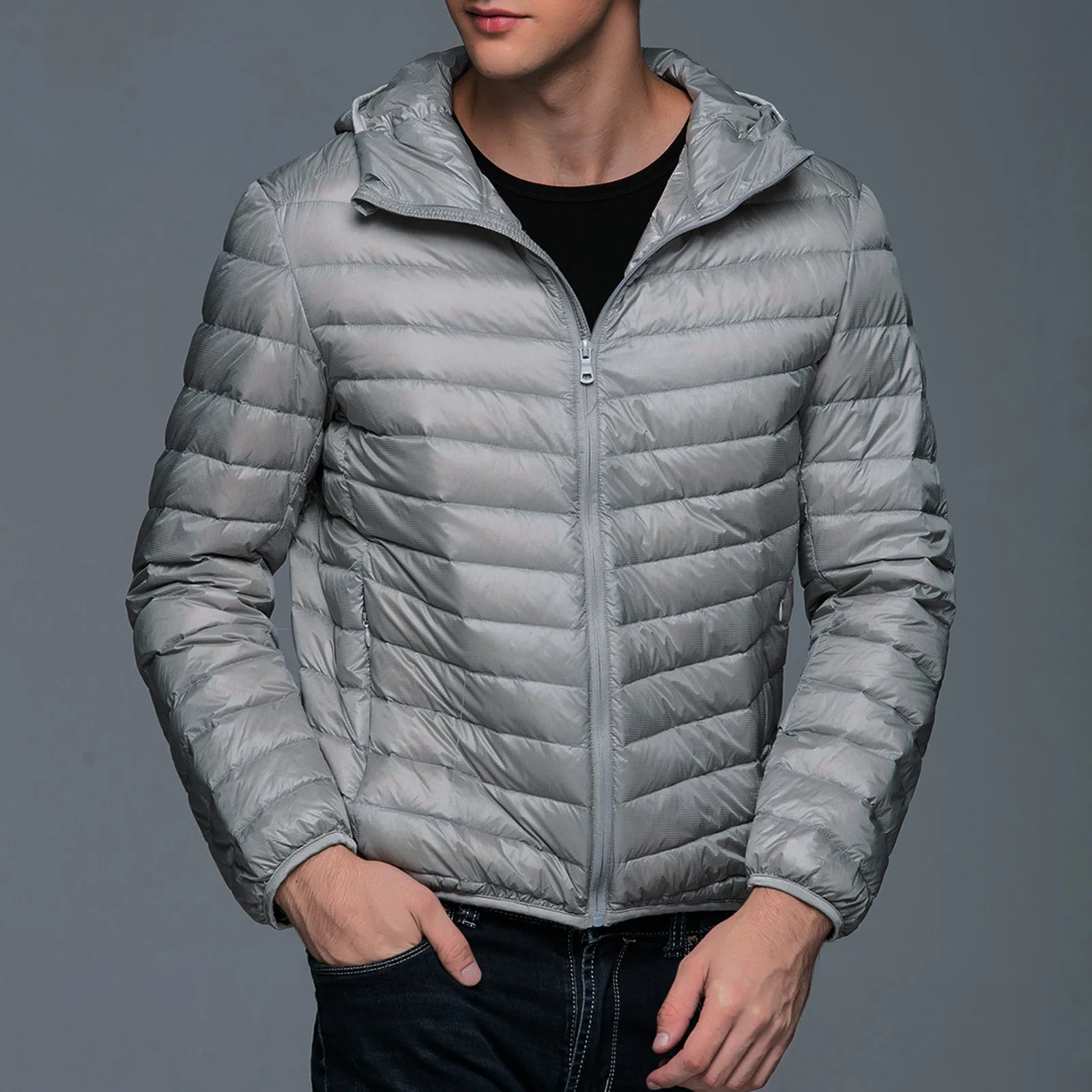 Duck Down Jacket Men Hooded Short Loose Oversized Hoody Ultra Light White Duck Down Jackets Warm Duck Outwear Hoodies Wholesale