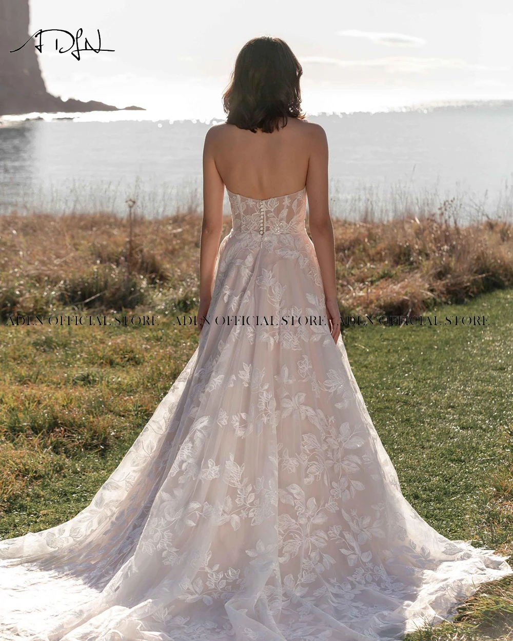 Wunderschöne Schatz EINE Linie Spitze Brautkleider Nach Maß Bürger Braut Kleid Bohemian Brautkleid Vestido de Novia