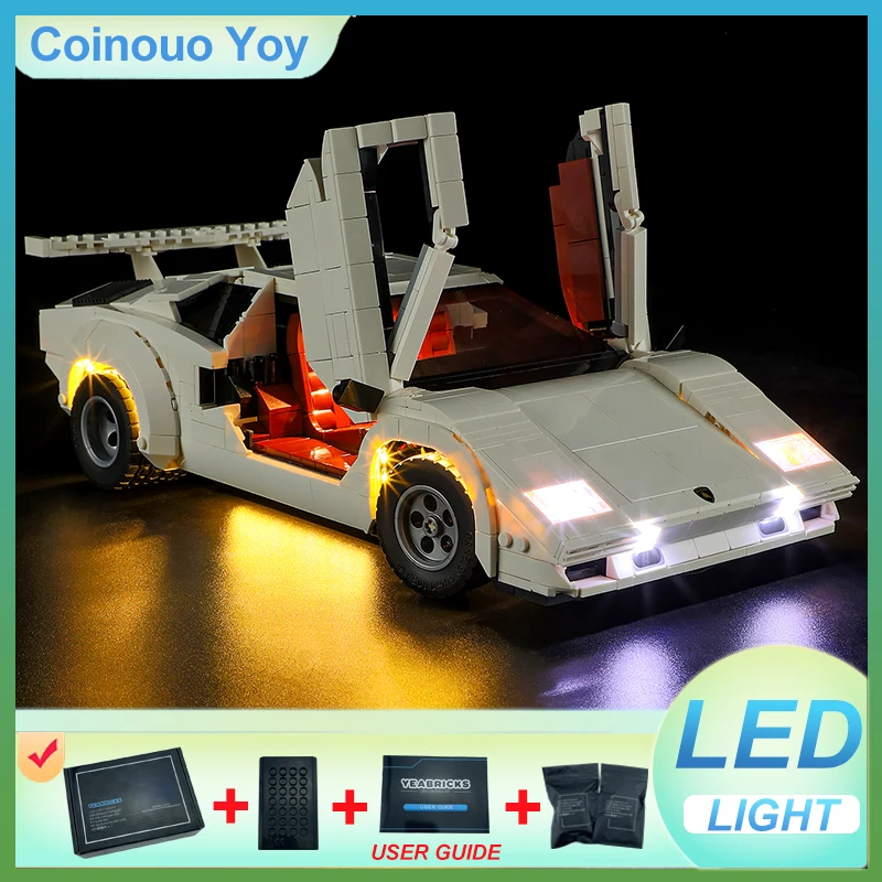 

ЛЕГКА для LEGO 10337 Countach 5000 Quattrovalvole Блок DIY Игрушка (без блоков Модель, только светодиодный светильник) Набор светильников Подарок ребенку