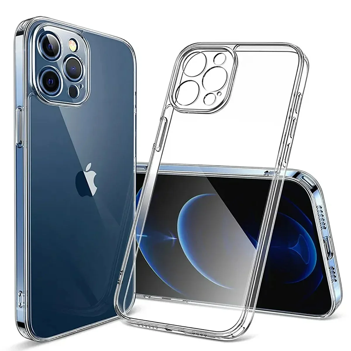 Ultra thin Clear Silicone Phone Case For iPhone 15 Pro Max Lens Protection Case Transparent slim shockproof Back Outer casing