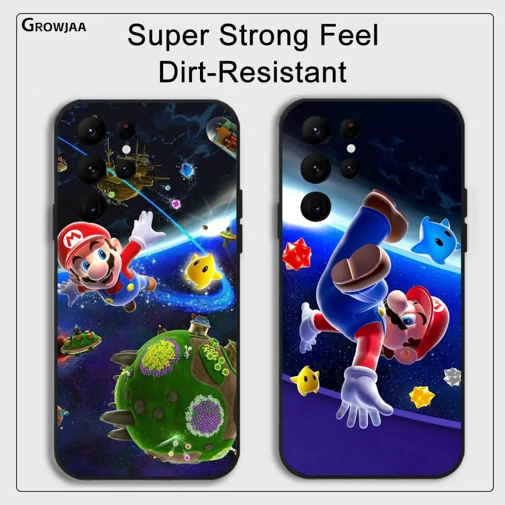 Funda de teléfono Game S-Super m-mario para Samsung Galaxy S25 S24 S22 S23 Ultra S21 S20 Plus 5G, funda suave completa antideslizante esmerilada