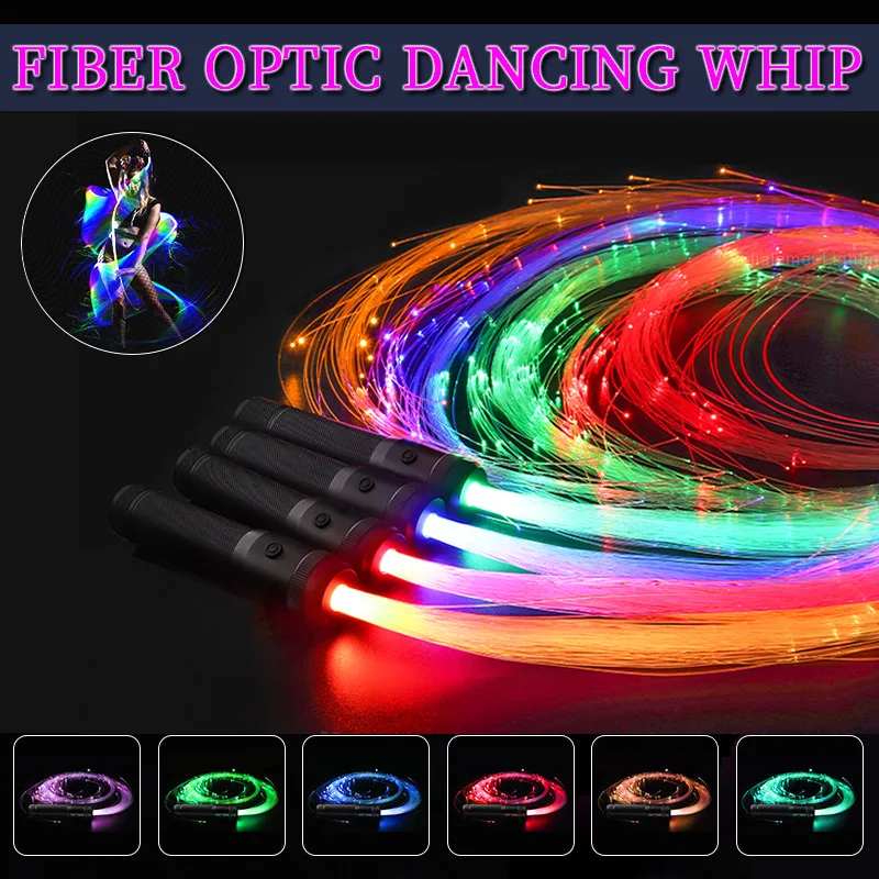 

LED Light Whip Disco Dancing Fiber Optic Whip 170cm for Disco Parties Festival Lighting Multi Color Dynamic Modes