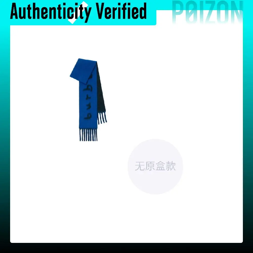 Burberry Wool Alpaca Polyamide Knit Scarves Unisex Blue 81140851