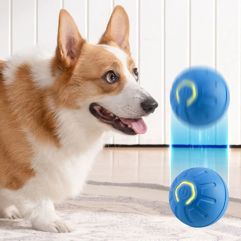 Automatic Moving Ball for Pet Dog Interactive Training Toy Jumping Rotating Ball Puppy Fetch Ball Dog Electric Toys