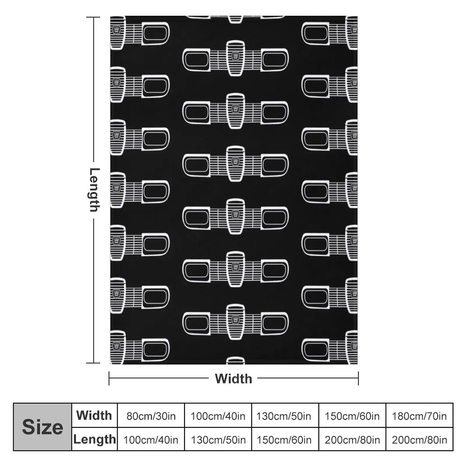 Saab 96 minimalist grille outline graphic (white) Throw Blanket Furrys Baby wednesday Winter beds Blankets