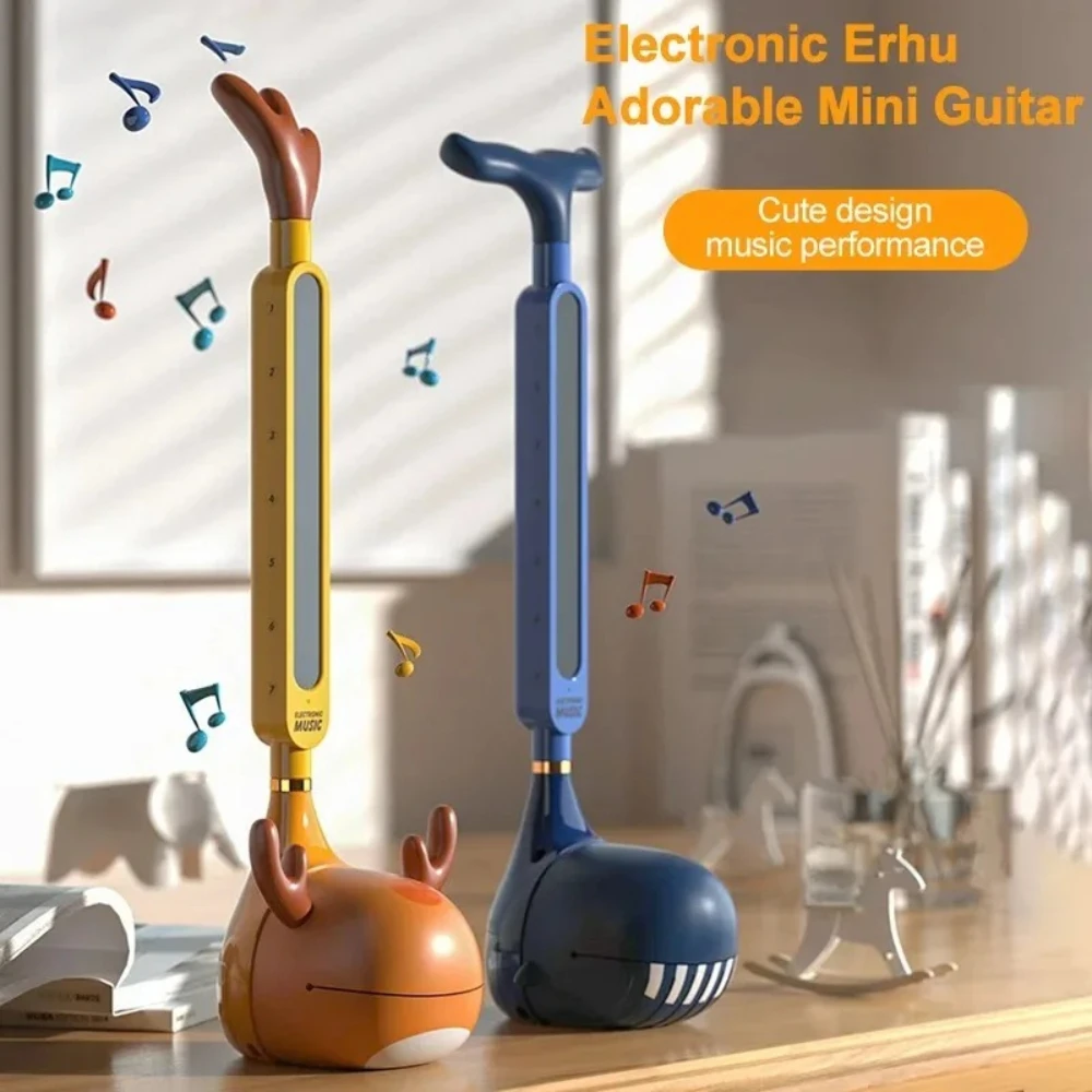 Multi Functional Electric Erhu Musical Toy Portable Electronic Sound Instrument for Beginners Educational Music Learning Toy
