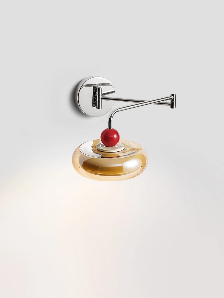 كريم الرياح الروك الذراع الصحن الطائر الجدار مصباح الفرنسية القرون الوسطى الرجعية غرفة نوم أباجورة غرفة الأطفال مصباح غرفة المعيشة الجدار #2